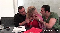 hd a beautiful french slut with big tits gets her big ass double penetrated video
