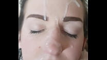 hd teen girlfriend takes facial video