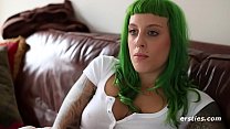 hd goth babe with piercings and tats fucks dildo video