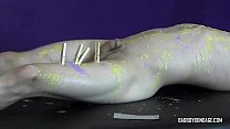 hd badboybondage boy writhes while dried wax is scraped off him with spatula video