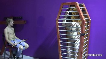 hd badboybondage young dom locks up skinny sub and him to jerk off video
