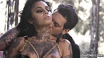 hd tattooed goth babe genevieve sinn gets an awesome outdoor anal fucking adventure at the cemetery video