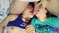 hd little bit balls licking and lesbian kissing video
