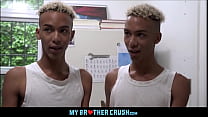 hd 社長令嬢 hot skinny black twink identical twin diego and dante threesome with black eric ford in kitchen video