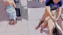 hd я трахаю свою горячую падчерицу рядом с ее мамой на кухне мультфильм хентай video