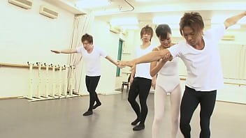hd japanese flexible ballet dancer takes care of three hot rods at the same time video