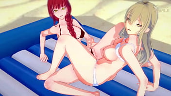 hd marauder chainsaw man ova beach episode makima and power have lesbian sex video
