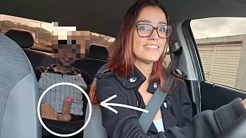 hd married woman and delivery driver catches passenger masturbating from behind video